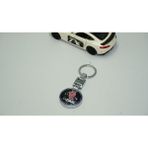 Dk Saab Logo Mavi Metal Cift Yon Anahtarlik