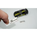 DK Tuning Burmester Logo Hoparlör Krom Metal 3m Logo Amblem 2 Li Set - 11x18 mm - Siyah