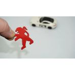Dk Tuning Direksiyon Kırmızı Logo Amblem Arma Peugeot İle Uyumlu