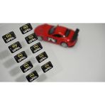 DK Tuning Opel Logo 3D Cam Açma Torpido Konsol Ayna Çıkartma Seti - 11x18 mm - Siyah