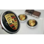 Dk Tuning Porsche Yeni Nesil Siyah Gri Jant Göbeği Kapak Seti 76Mm