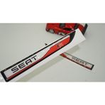 DK Tuning Seat Fr Leon Yan Aynalar ve Çamurluk Yanı Damla Desen Bıçak Logo Arma Seti - Standart - Beyaz - Kırmızı