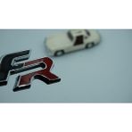DK Tuning Seat Fr Logo Ön Panjur Vidalı 3D Krom Metal Logo - Tek Ebat - Siyah - Kırmızı