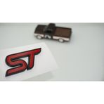 Dk Tuning St Logo Siyah Kırmızı Bagaj Arma Amblem Ford İle Uyumlu Bagaj Arma