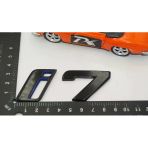 Dk Tuning Yeni İ7 Bagaj Siyah Mavi Abs Yazı Logo Bmw İle Uyumlu