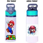 Dkdz Shop Mario Baskılı Pipetli Metal SULUK-650ML - 002