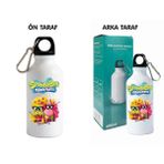 Dkdz Shop Sunger Bobbb Baskılı Kancalı Metal Suluk - 600ML - Yavruağzı - Kiremit
