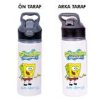 Dkdz Shop Sunger Bobbb Baskılı Pipetli Metal SULUK-650ML. - Yavruağzı - Kiremit
