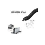 DKF CONTA Pvc Pen Kapı Pencere Fitili Contası 100 Metre Siyah