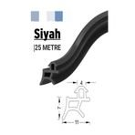 DKF CONTA Pvc Pen Kapı Pencere Fitili Contası 25 Metre Siyah