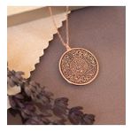 DKMN Gümüş Nazar Duası Daire Biçimli Gümüş Kolye Kadın Gümüş Kolye Dualı Kolye (Rose)