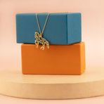 Dkmn Origami At Şekilli 925 Ayar Gümüş Kadın Kolye