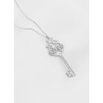 Dkmn Silver 925 Ayar Gümüş El Fettah Anahtar Kolye - 60 cm