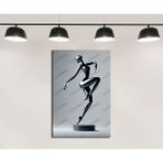 dkmr580 Dans Eden Kadın Heykeli Tablosu Dekoratif Tablo - Dekoratif Duvar Sanatı (50x70cm)