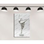 dkmr584 Dans Eden Kadın Heykeli Tablosu Dekoratif Tablo - Dekoratif Duvar Sanatı (70x100cm)