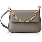 DKNY Bayan Belen Flap Crossbody Çanta, Koyu Gri, Belen Flap Crossbody