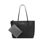 DKNY Bayan Saige Ew Tz Tote Çanta, Siyah Gümüş, Saige Ew Tz Tote