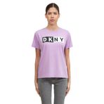 DKNY Bisiklet Yaka T-Shirt , S, 975752, Mor, Kadın