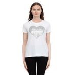 DKNY Bisiklet Yaka T-Shirt , S, 975867, Beyaz, Kadın