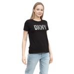 DKNY Bisiklet Yaka T-Shirt , S, 981390, Siyah, Kadın