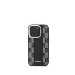 Dkny Checkered Pattern Iphone 16 Pro Max Magsafe Uyumlu Telefon Kılıfı - Siyah