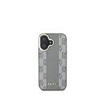 DKNY iPhone 16 Checkered Pattern Magsafe Uyumlu Bej Telefon Kılıfı