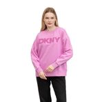 Dkny Kadın Bisiklet Yaka Sweatshirt,Fuchsıa Sky Xs