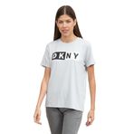 DKNY Kadın Bisiklet Yaka T-Shirt, Beyaz, M Beden