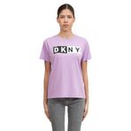 DKNY Kadın Bisiklet Yaka T-Shirt, Mor, M Beden