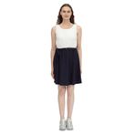 DKNY Kadın Bluz, Kolsuz, Lacivert, XL Beden