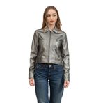 DKNY Kadın Ceketi, Metalik Gümüş, 2XS Beden