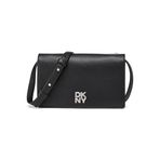 DKNY Kadın Etta Cüzdan Crossbody Bi-Fold, Siyah/gümüş, One Size