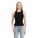 DKNY Kadın Kolsuz Triko Bisiklet Yaka Bluz, Siyah, M