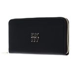 DKNY Milan Tie Zip Around Wallet Cüzdan Siyah/Altın, Medium, R43ZKF82, Siyah/Altın, kadın