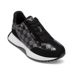 DKNY Naples-Lace Up kadın spor ayakkabısı, Siyah ve Nikel, 37 EU