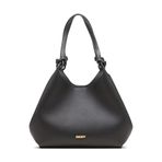 DKNY Paula Orta Kadın Çantası, Siyah/Altın, One Size