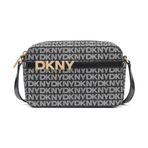 DKNY Women's Avril kamera çantası, siyah ve siyah logo