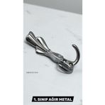 DKSDİZAYN LALE Portmanto Askı Vestiyer Duvar Dolap Elbise Askısı Krom Metal Kapı Askılığı Askılık
