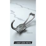 DKSDİZAYN RUBİ Portmanto Askı Vestiyer Duvar Dolap Elbise Askısı Krom Metal Kapı Askılığı Askılık