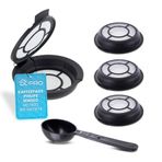DL-pro Melitta 180424 için 4'lü Doldurulabilir Kahve Pedi Seti, Kalıcı Kapsül Filtresi, Senseo Kahve Makinesi HD7800 ila HD7874 için 4 Adet Kahve Tozu Kaşıklı