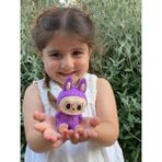 Dlc 3d Design Labubu Figür, Labubu Figürü, Sevimli Hayelet Labubu 10 cm 1 Adet - Mor
