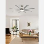 Dlc Zephyr Led Mat 162 cm Krom Uzaktan Kumandalı Tavan Vantilatörü