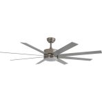 Dlc Zephyr Mat Krom Led 162 cm Tavan Vantilatörü