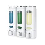 Dln Shop 3 Adet Sıvı Sabunluk 400 Ml Duvara Monte Duş Sabun Şampuan Dispenseri Mutfak Banyo Sabunluğu D-52 Beyaz