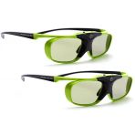 Dlp 3D Projektörler/Işınlayıcılar İçin 2X Hi-Shock Lime Heaven Dlp Link 3D Gözlük | Acer, Benq, Viewsonic, Optoma, Lg İle Uyumlu | 96-200Hz, 32G, Usb Şarj Edilebilir
