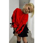DLRboutique Çocuk Ayıcık Baskı Elbise & Crop Sweat Kombin
