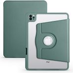 Dlrcase Apple iPad Pro 11 2021 3.nesil Uyumlu Kılıf Termik Arkası Şeffaf Smart Kapaklı Kalem Bölmeli T1 Koyu Yeşil