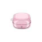 Dlrcase Samsung Galaxy Buds 2 Pro Kılıf Transparan Kancalı Silikon SF14 Pembe
