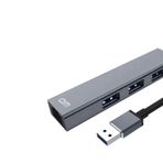 DM CHB012 USB 3.0 to RJ45 Gigabit Ethernet ve USB Çoklayıcı Dönüştürücü