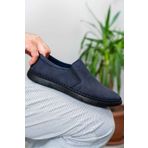 D&M DANİ&MARCA Erkek Hakiki Deri Ayakkabı, Günlük Ayakkabı, Yazlık Ayakkabı , Loafer Ayakkabı lacivert nubuk